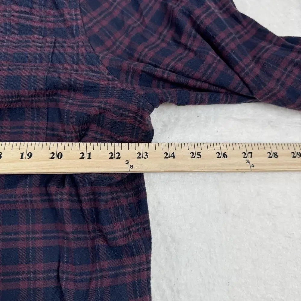 Vince Shirt Mens Size 2XL Red Plaid Flannel Classic Fit Long Sleeve Button Up